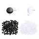 9.5mm Silicone Cord Stopper - Black & White - (Pack of 100)